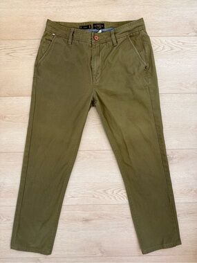 CPO Provisions Urban Outfitters Skinny Chino Utility Pants Mens Olive Khaki 32